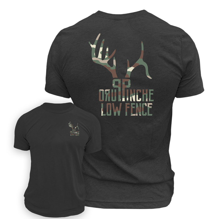 Frost Black Camo Print Puro Pinche Low Fence Hunting T-Shirt