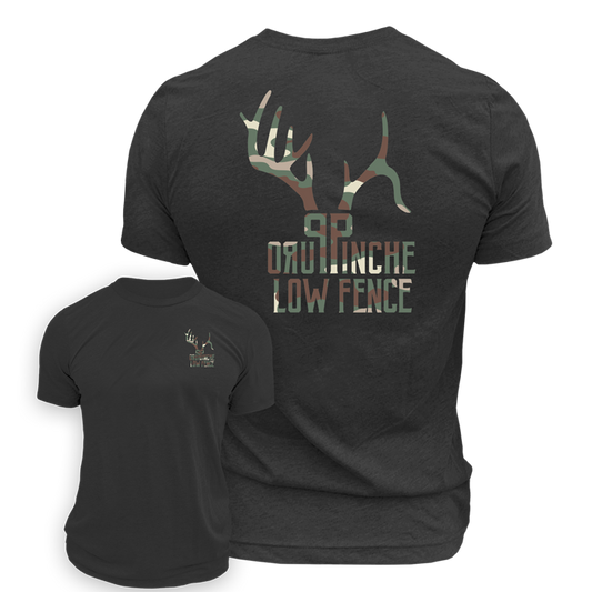 Frost Black Camo Print Puro Pinche Low Fence Hunting T-Shirt