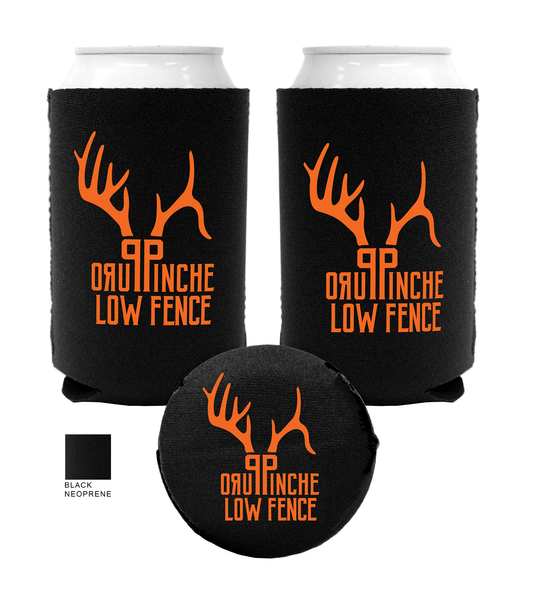 Black Koozie with Blaze Orange PPLF Logo