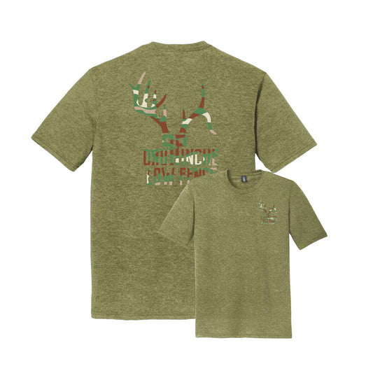 Military Green Frost Camo Print Puro Pinche Low Fence Hunting T-Shirt