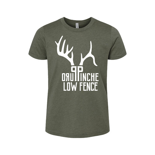 Youth Military Green Puro Pinche Low Fence Hunting T-Shirt